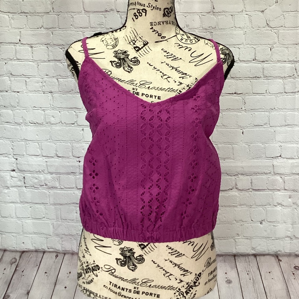 292. Sanctuary Purple Cropped Tank Top NWT Size Large